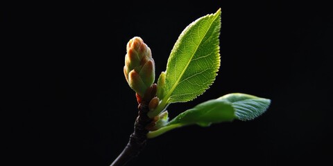 Aufkleber - A bud from Marco's cottonwood opened up in the dim light.
