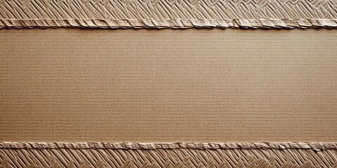 Aufkleber - brown textured cardboard border