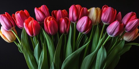 Aufkleber - Bunch of tulip flowers