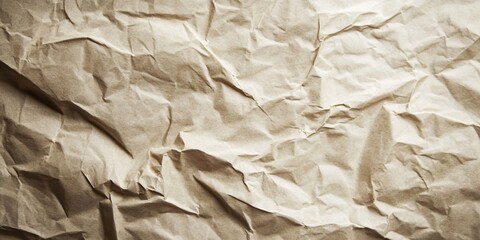Poster - Crumpled paper texture. Blank background. Image with vignette.