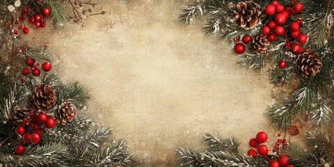 Leinwandbilder - Vintage Christmas backdrop - copy space