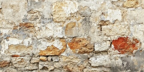Aufkleber - Rustic grungy bohemian shabby chic stone wall texture, vintage aged retro background.