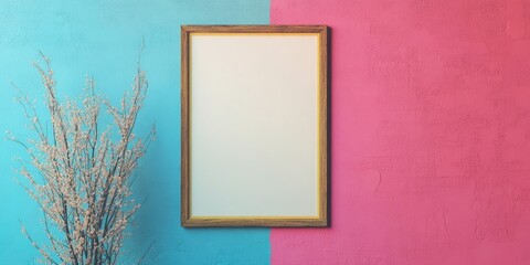 Aufkleber - blank photo frame with a colored background filter