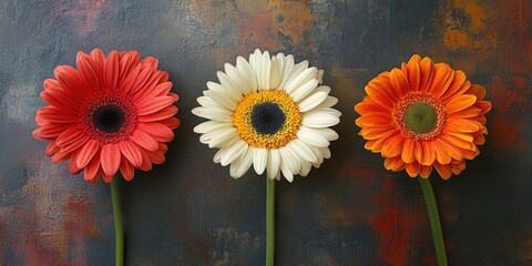 Aufkleber - Gerber flower backdrop Studio photograph