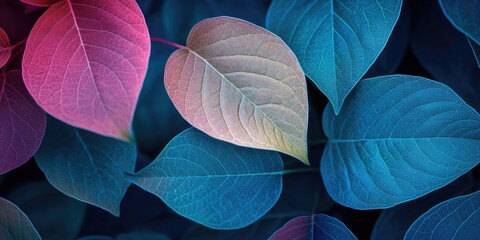 Aufkleber - macro of leaves in the garden