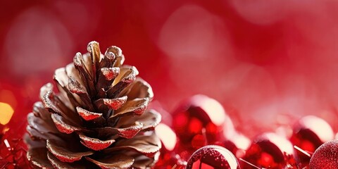Leinwandbilder - The close-up Christmas image serves as a background idea.