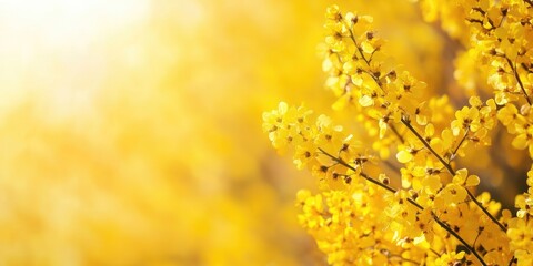 Aufkleber - Natural background of yellow flowers. copy space