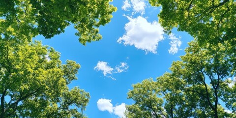 Poster - Bright Blue Sky over Trees