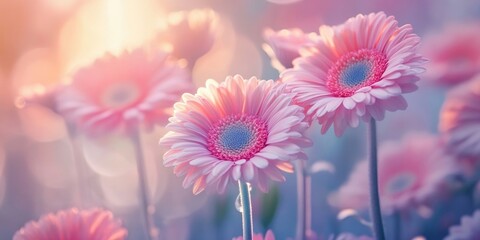 Leinwandbilder - Beautiful flowers created using color filters and soft light.