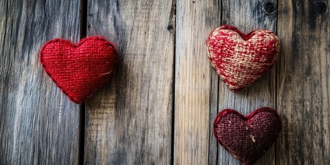 Aufkleber - Valentine's Day idea on a wooden surface.