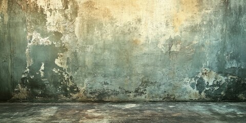 Aufkleber - Old rustic grunge wall texture backdrop with area for text or a photo.