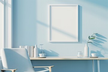 Wall Mural - The interior living minimal space in apartment and background style - 3D Rendering