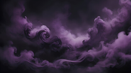 A dark, mysterious background with swirling smoke and mist in shades of black and deep purple. The atmosphere is eerie and haunting, perfect for a moody, gothic look.
