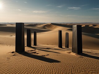 Poster - sand dunes in the desert