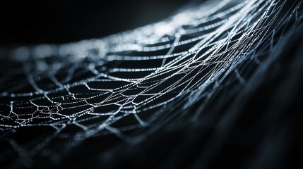 Dew-Kissed Spiderweb Intricate Nature's Design