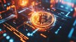 © Thirawat - A glowing Bitcoin coin with financial data graphs and blockchain nodes, showcasing Bitcoin as an investment and technological advancement