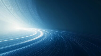 a symmetrical blue background with speed lines, light blue and black gradient colors, a white curved