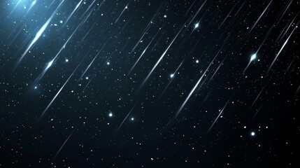 Wall Mural - Stunning Starry Night Sky with Shooting Stars