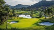 © astiva - bola golf di tee siap untuk bermain