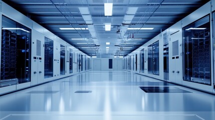 Aufkleber - An advanced quantum computing lab, clean room with quantum computers and cooling systems, Quantum Computing style
