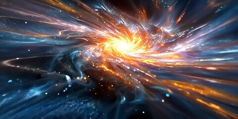 Wall Mural - cosmic microwave background radiation visualization, 4k video