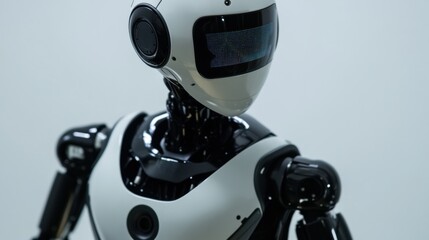 Aufkleber - An extreme close-up of a humanoid robot's adaptive learning algorithm interface, showcasing machine learning and autonomous decision-making capabilities, Robotics technology style