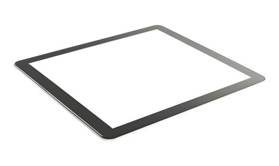 Wall Mural - empty screen tablet for advertisement on transparent background