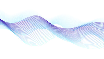 Wall Mural - abstract background with blue and purple wave lines on white. modern abstract glowing wave vector