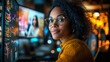 © P. Chan - Confident Woman Programmer Coding at Night Data Analytics Software Development