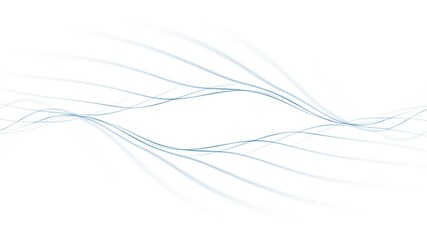 Poster - abstract blue curved lines pattern isolated on white loop background.