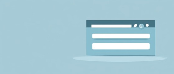 Registration form, input fields and submit button, flat design illustration