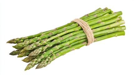 Wall Mural - a bundle of crisp, green asparagus spears arranged in a perfect bundle, their slender stalks promisi