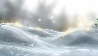 Wall Mural - Bokeh winter background with glitter lights.