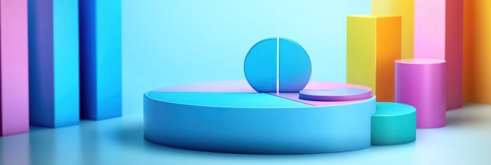 Fototapete - A futuristic interface with purple visualizations and buttons, suggesting digital interaction.