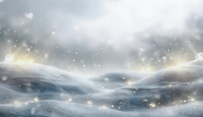 Wall Mural - Bokeh winter background with glitter lights.