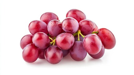 Wall Mural - a fresh ripe bunch of red grapes with their smooth, shiny skins and juicy interiors, each grape’s vi
