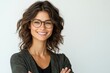 © SY - Smiling woman in glasses. Perfect for websites needing a friendly, approachable image.