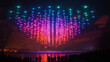 © Bartek - Spectacular Drone Light Show Over City Skyline Captivates Enthralled Nighttime Spectators