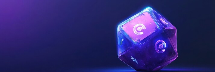 Fototapete - A sleek, futuristic circuit board design with illuminated connections and a central shield.