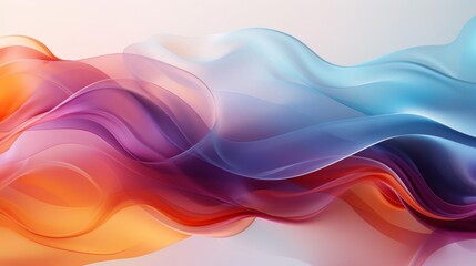 Wall Mural - a colorful wave with a blue and orange stripe