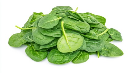 Wall Mural - a pile of fresh, vibrant spinach leaves, their verdant color evoking health and vitality
