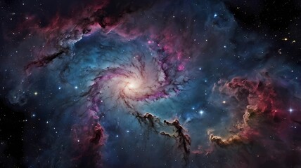 colorful space galaxy cloud nebula. stary night cosmos backgroud
