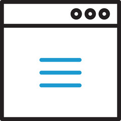 Web and List Line Icon
