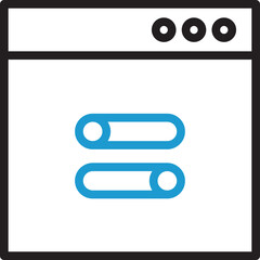 web and toggle line icon