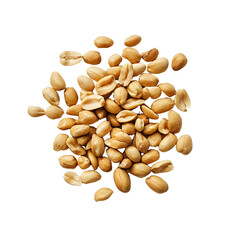 Peanuts on a white background.