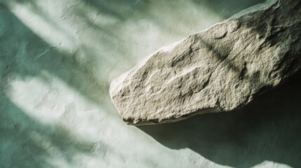 Canvas Print - Stone on Green Wall.