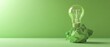 © ANUAR - Eco-Friendly Lightbulb Concept on Crumpled Green Paper Background Symbolizing Sustainability and Innovation in Renewable Energy and Environmental Awareness