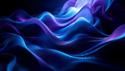 Wall Mural - abstract blue and purple waves. concept of energy, motion, and fluidity.