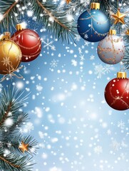 Wall Mural - background templates with christmas theme illustration