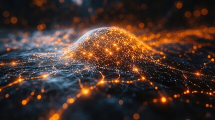 Wall Mural - ai and machine learning visualized through interactive digital networks and interfaces.